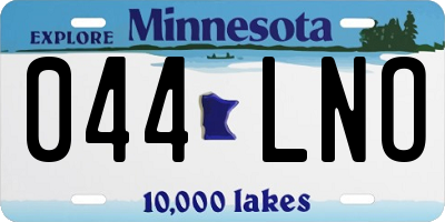 MN license plate 044LNO