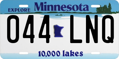 MN license plate 044LNQ
