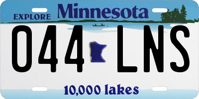 MN license plate 044LNS