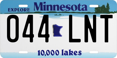MN license plate 044LNT