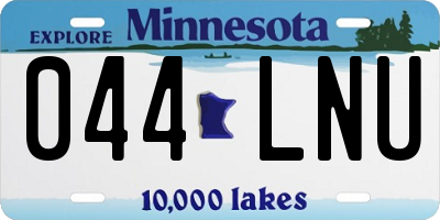 MN license plate 044LNU