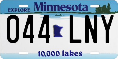 MN license plate 044LNY