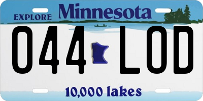 MN license plate 044LOD
