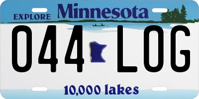 MN license plate 044LOG