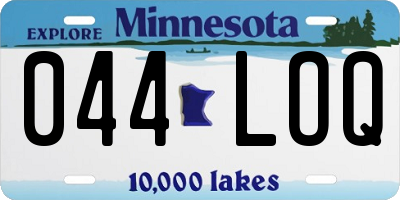 MN license plate 044LOQ