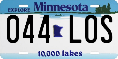 MN license plate 044LOS