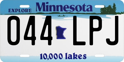 MN license plate 044LPJ