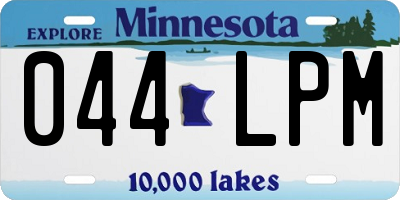 MN license plate 044LPM
