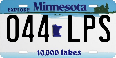 MN license plate 044LPS