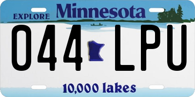 MN license plate 044LPU