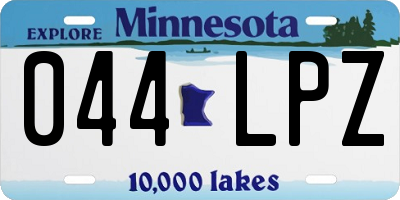 MN license plate 044LPZ