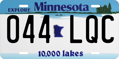 MN license plate 044LQC