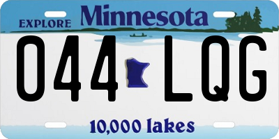 MN license plate 044LQG