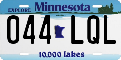MN license plate 044LQL