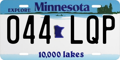 MN license plate 044LQP