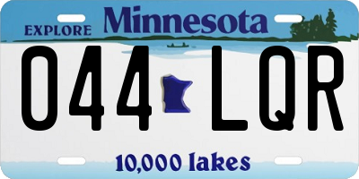 MN license plate 044LQR