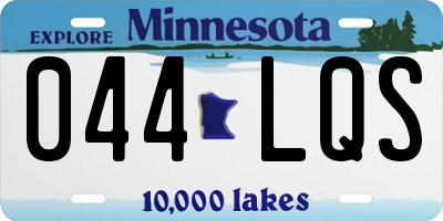 MN license plate 044LQS