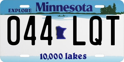 MN license plate 044LQT