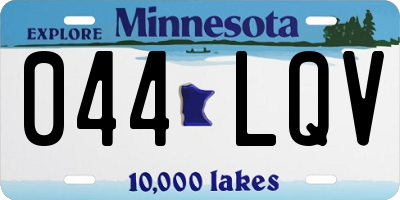 MN license plate 044LQV