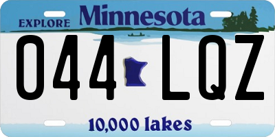 MN license plate 044LQZ