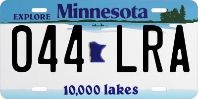 MN license plate 044LRA