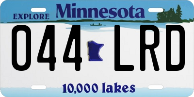 MN license plate 044LRD