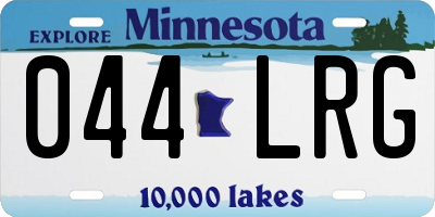 MN license plate 044LRG
