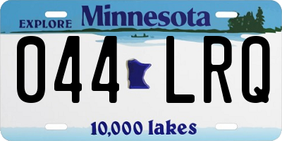 MN license plate 044LRQ