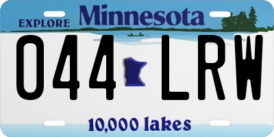 MN license plate 044LRW