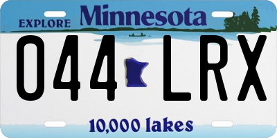 MN license plate 044LRX