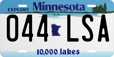 MN license plate 044LSA