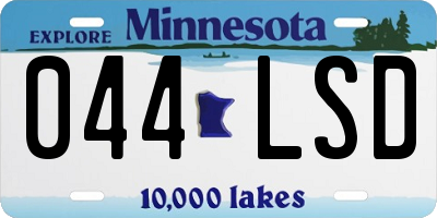 MN license plate 044LSD