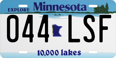 MN license plate 044LSF