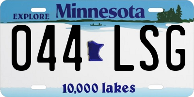 MN license plate 044LSG