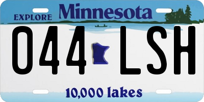 MN license plate 044LSH