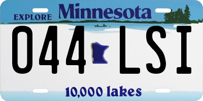 MN license plate 044LSI