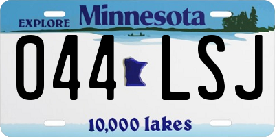 MN license plate 044LSJ