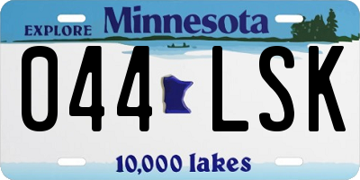 MN license plate 044LSK