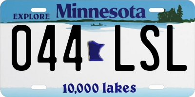 MN license plate 044LSL