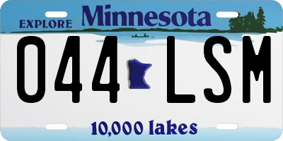 MN license plate 044LSM