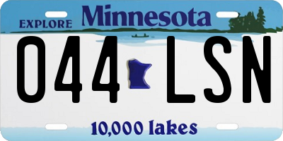 MN license plate 044LSN