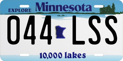 MN license plate 044LSS