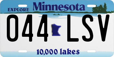 MN license plate 044LSV