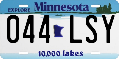 MN license plate 044LSY