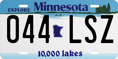 MN license plate 044LSZ