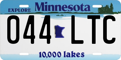 MN license plate 044LTC