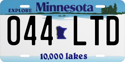MN license plate 044LTD