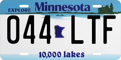 MN license plate 044LTF