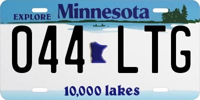 MN license plate 044LTG