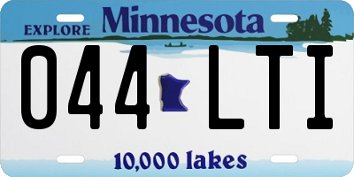 MN license plate 044LTI
